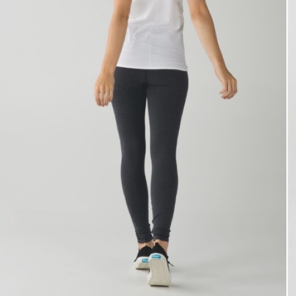 Lululemon Wunder Under Pant (Roll Down) Heathered Gray Size 10 - Picture 2 of 10